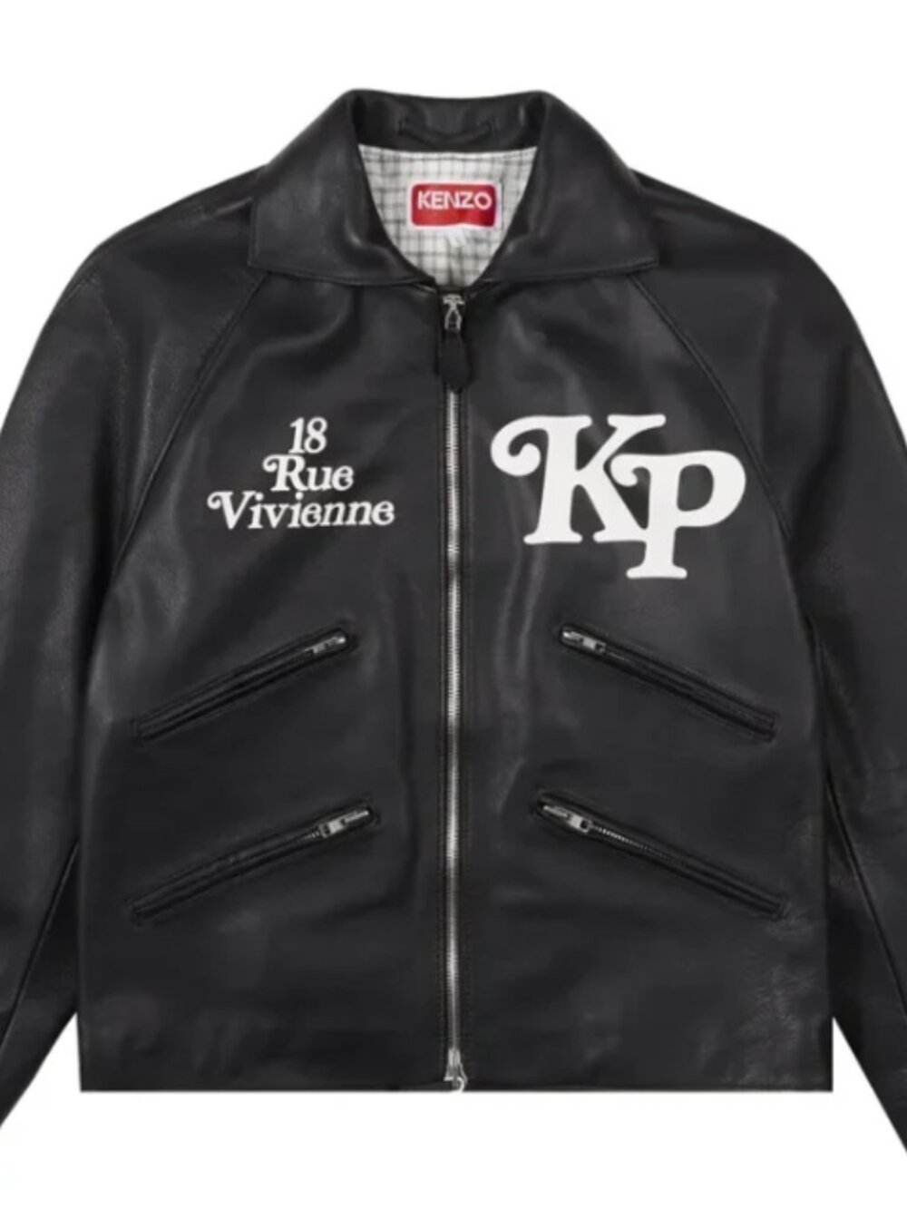 Kenzo x Verdy Motorcycle Leather Jacket - Black - Small